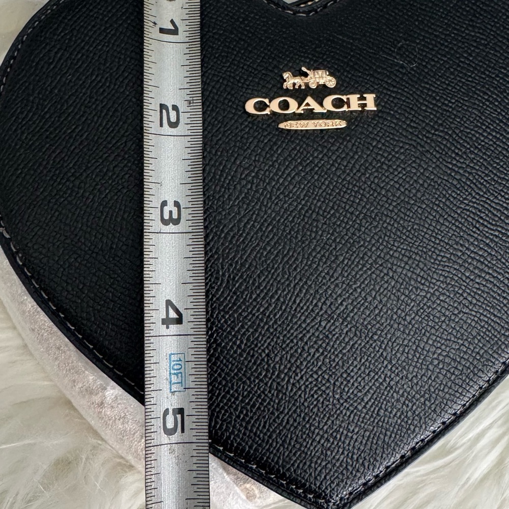 Coach Heart-Shaped Black Crossbody Bag - Picture 10 of 12